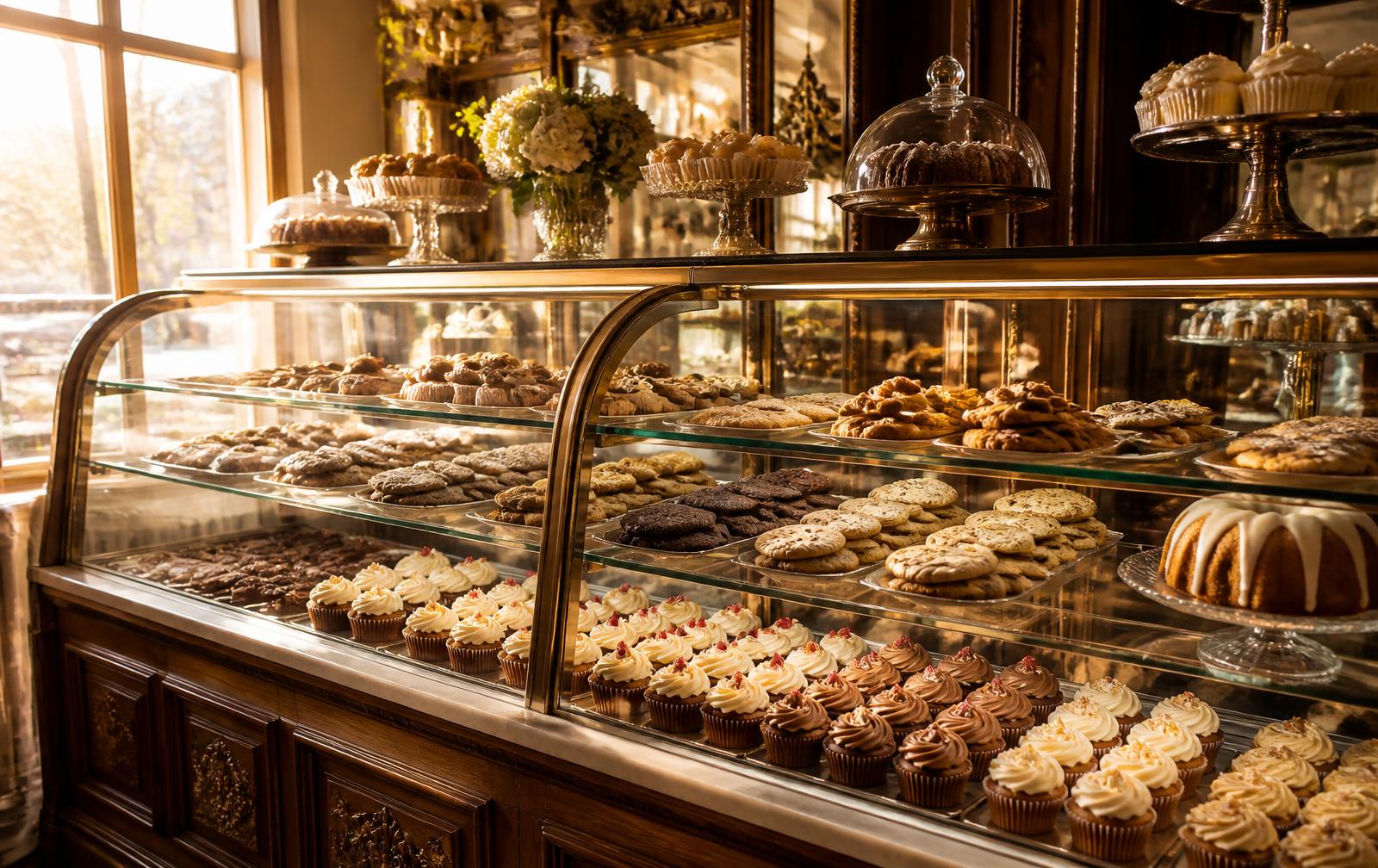 Margie's Bakery & Deli display case filled with fresh baked goods